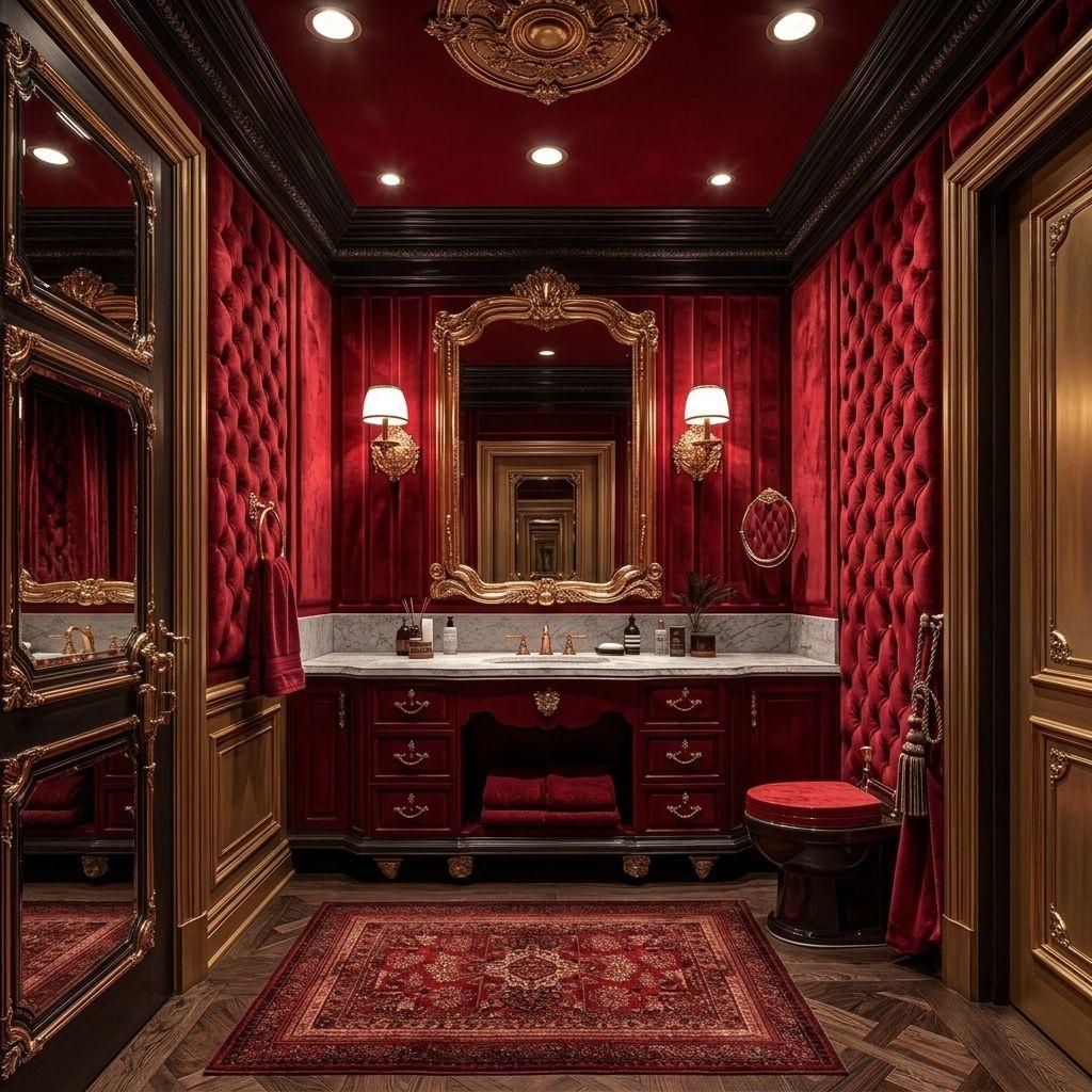 Luksusowe warstwy czerwieni i złota