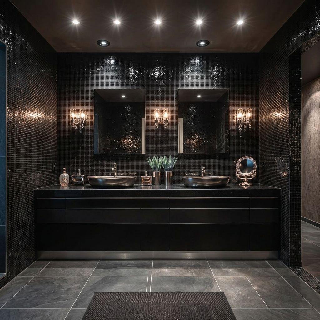 Stylowa aranżacja w lśniącym srebrze