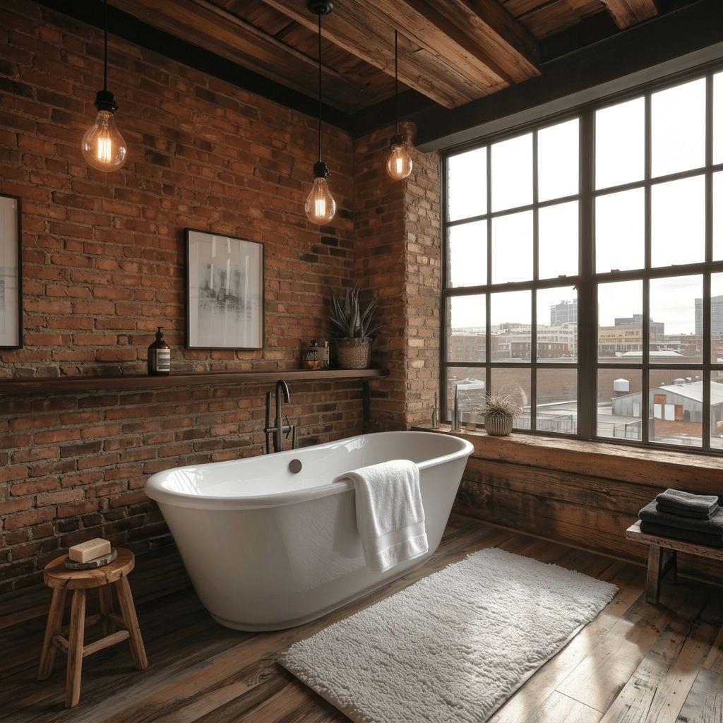 Luksusowa chwila w loftowej łazience