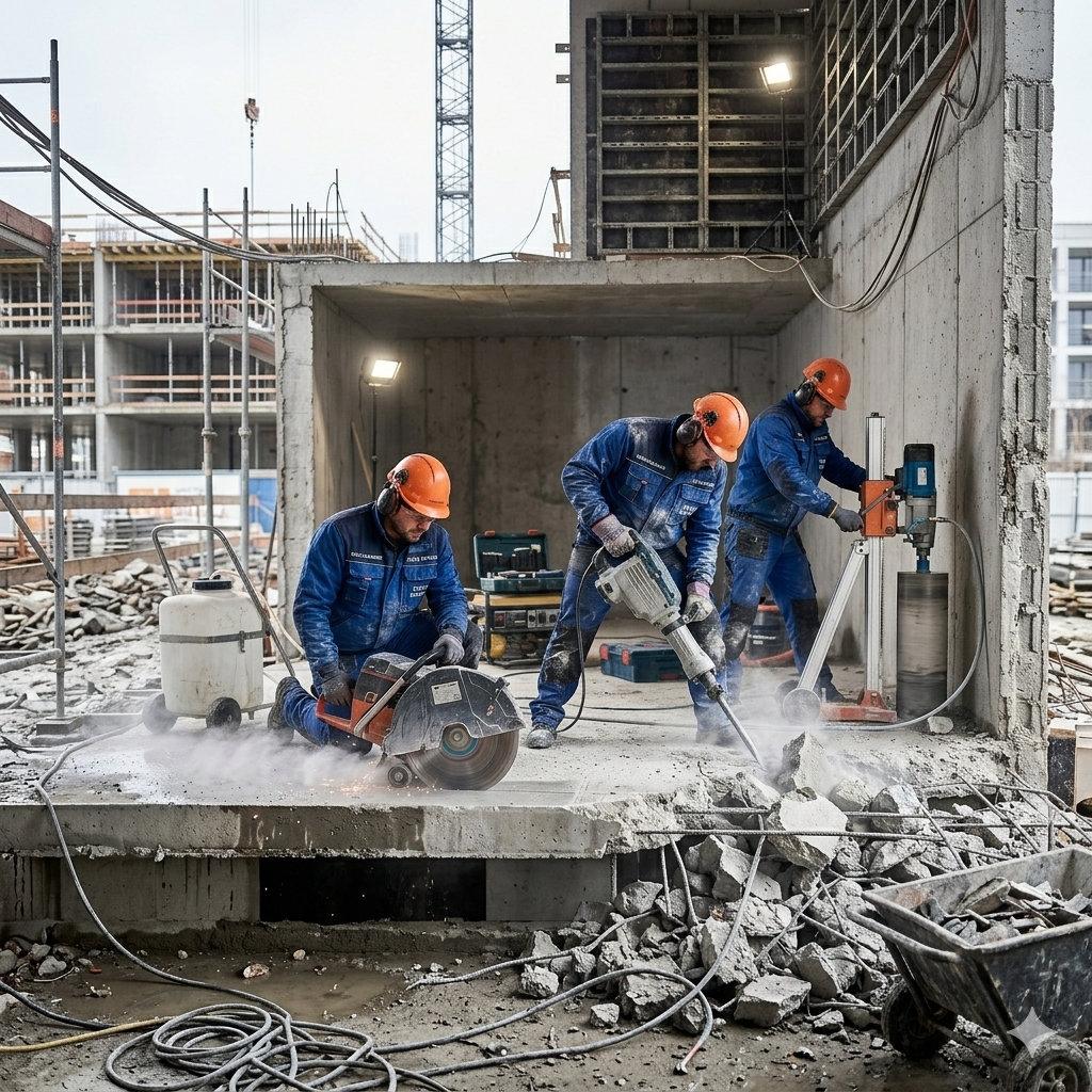 Cięcie betonu a wiercenie – różnice