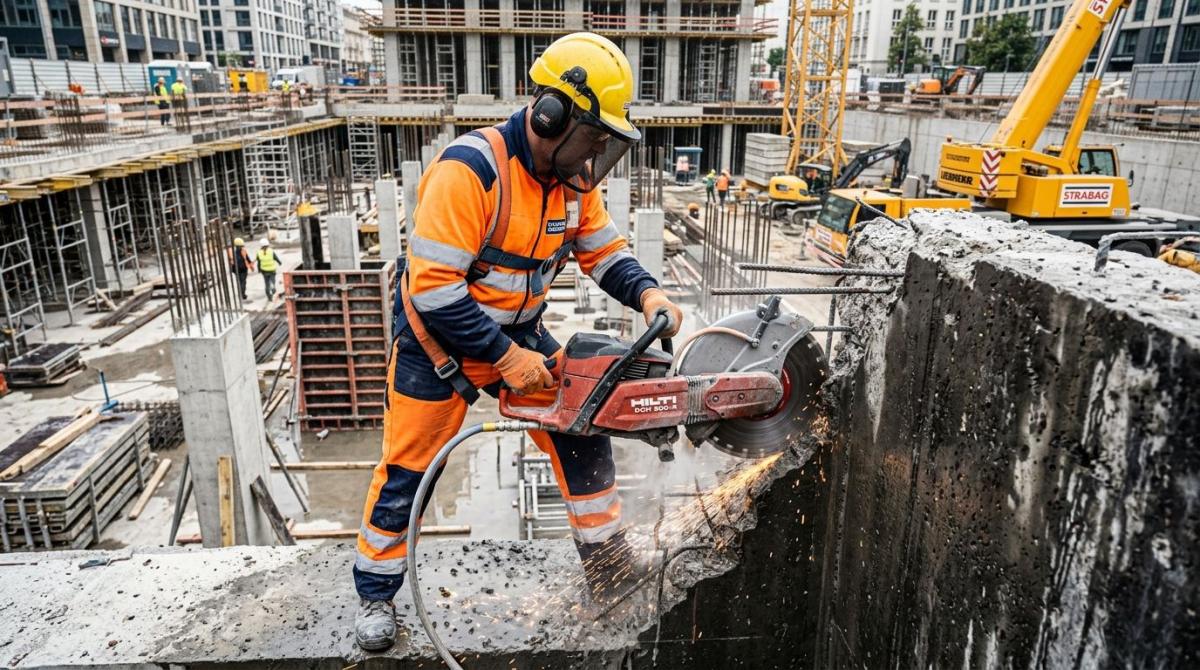 Cięcie i wiercenie diamentowe w betonie i żelbecie – precyzja i skuteczność