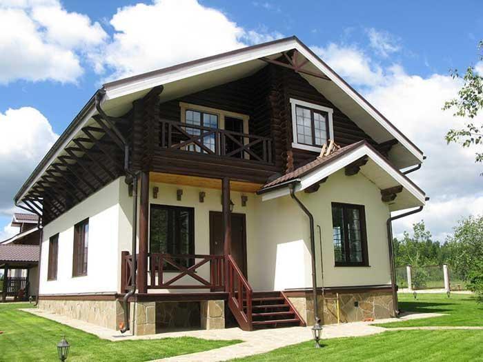 elewacja domu z elementami drewna / Wrocław House