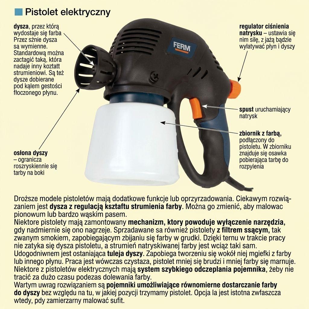 Pistolet elektryczny do malowania natryskowego / pistolety do malowania metodą natryskową