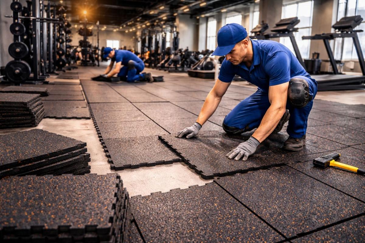 Podłoga klub fitness siłownia Wrocław