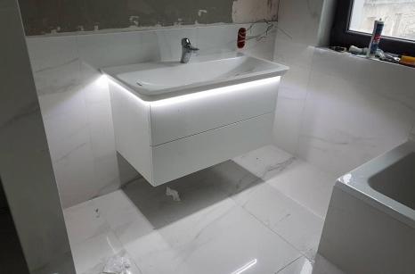 Wrocław remont łazienki oświetlenie LED